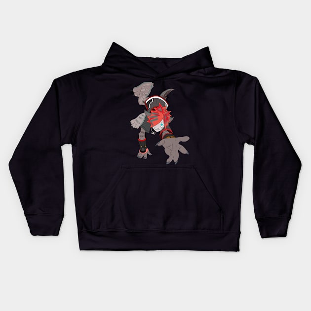 Sora : Monster form Kids Hoodie by tailspalette